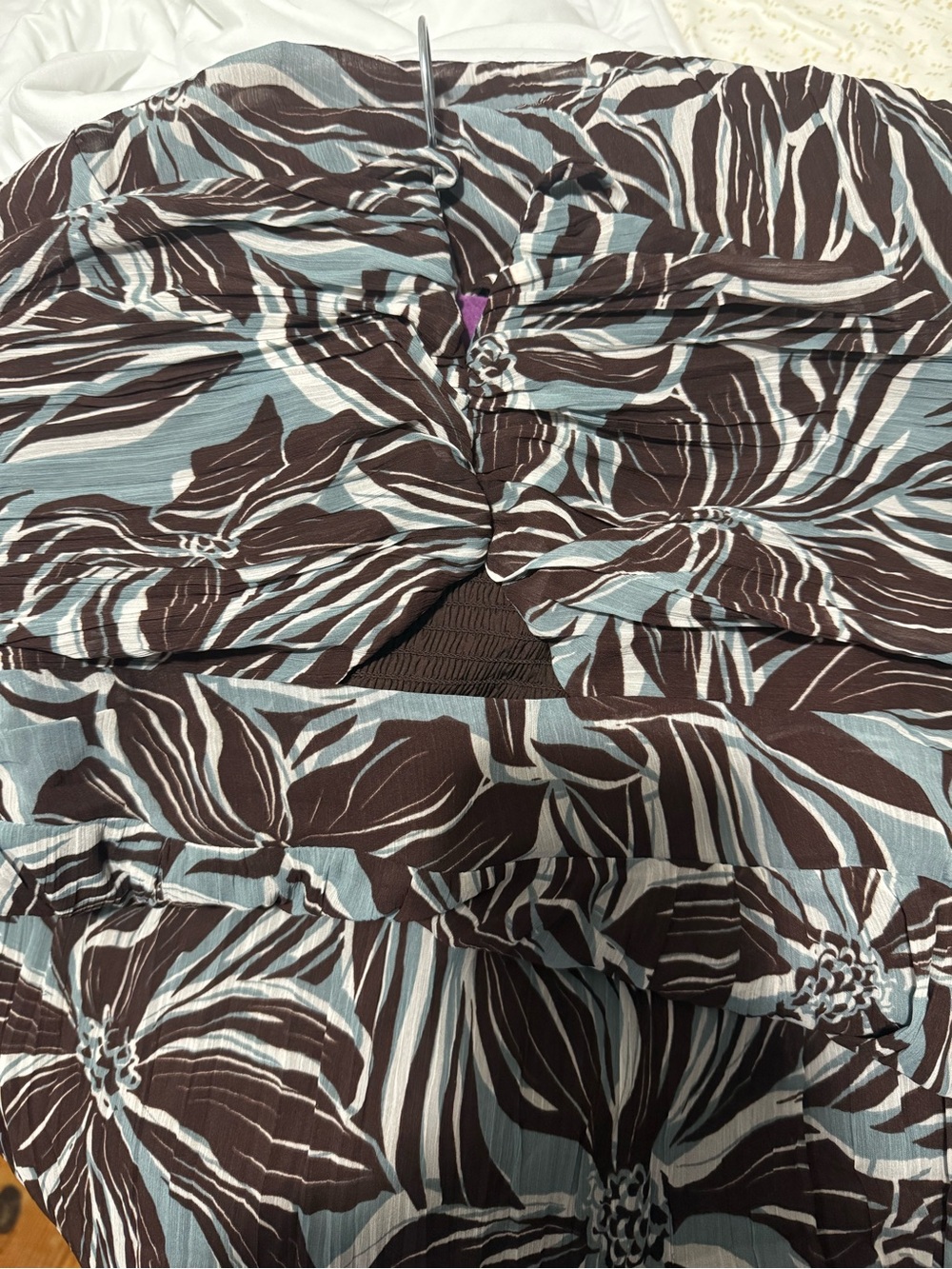 Z Supply Lanie Zinn Floral Maxi Dress - Brown & Light Blue - Picture 5 of 9